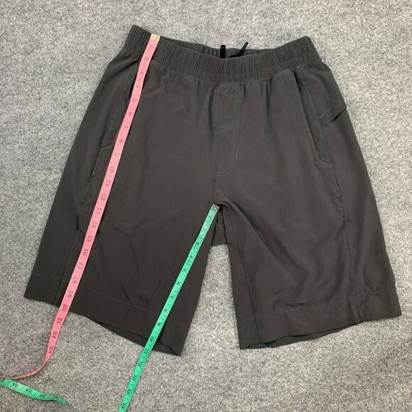 Lululemon Short Mens M Medium Charcoal Gray Elasticated Waistband Active Workout - Picture 7 of 12